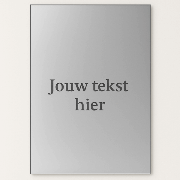 Gepersonaliseerde spiegel met tekst